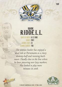 2008 NRL Centenary #169 Mark Riddell Back